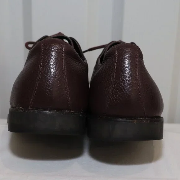 Coach Men's Derby Brown Pebbled Leather Shoes Size 11.5 Style FG2991 GUC Lace